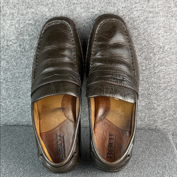 Born Leather Penny Loafers Brown Men's 12 Slip- On Casual Comfort - Picture 9 of 13